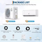 Aire Acondicionado Mini Split de 12000 BTU con Wifi, 22 SEER2 208-230V, Inverter, de Pared sin Ductos con Wifi y Compatible con Alexa