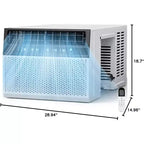 Climatiseur de fenêtre ZAFRO 8 000 BTU, rafraîchit jusqu'à 32,5 m², unité de climatisation de fenêtre ultra silencieuse avec télécommande