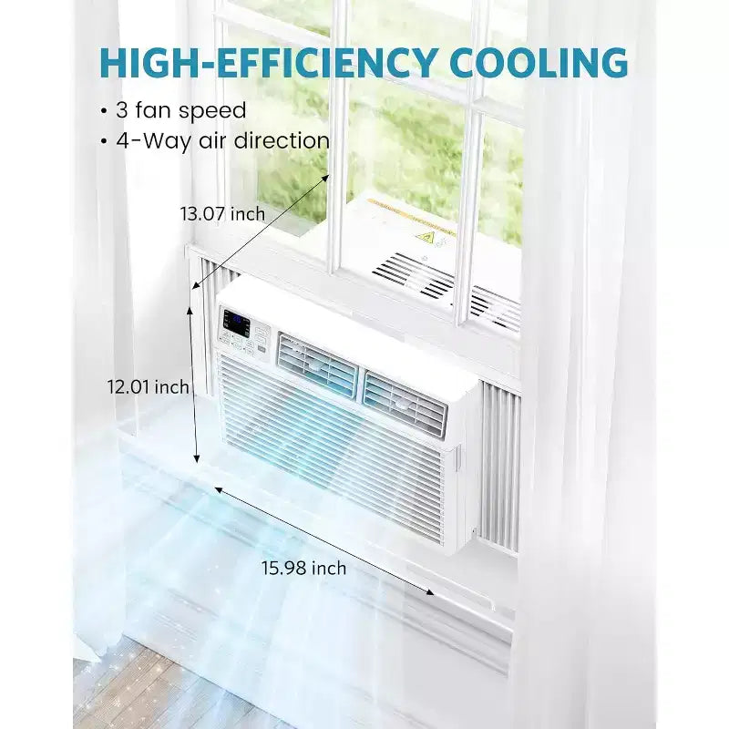 Climatiseur de fenêtre ZAFRO 8 000 BTU, rafraîchit jusqu'à 32,5 m², unité de climatisation de fenêtre ultra silencieuse avec télécommande