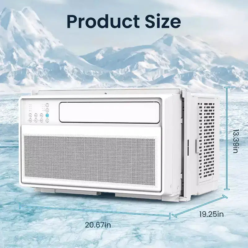 Climatiseur de fenêtre ZAFRO, appareil de climatisation de fenêtre de 12 000 BTU avec télécommande et contrôle par application, rafraîchit les pièces jusqu'à 46,5 m², 6 modes 4 vitesses de ventilation