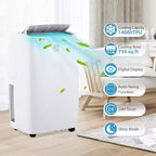 Climatiseur portable 14 000 BTU pour pièces jusqu'à 70 m², unité de climatisation 3-en-1 avec mode ventilateur, déshumidificateur et chauffage