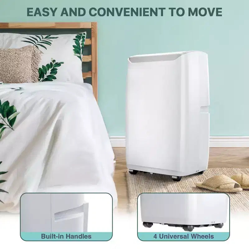 Climatiseur portatif de 12 000 BTU pour pièces jusqu'à 550 pieds carrés, climatiseur/déshumidificateur/ventilateur 3-en-1