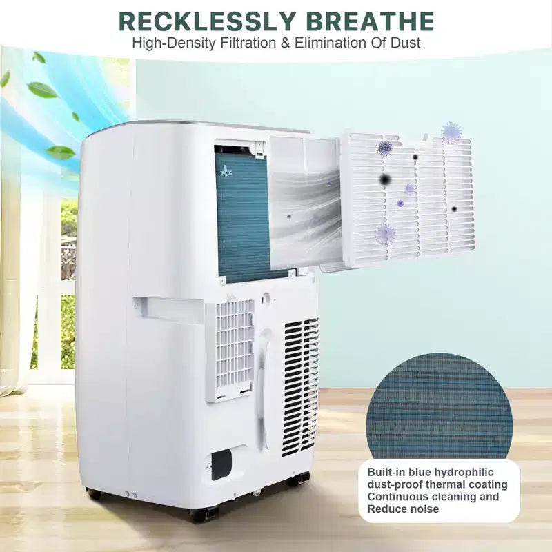 Climatiseur portatif de 12 000 BTU pour pièces jusqu'à 550 pieds carrés, climatiseur/déshumidificateur/ventilateur 3-en-1