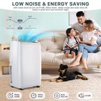 Climatiseur portatif de 12 000 BTU pour pièces jusqu'à 550 pieds carrés, climatiseur/déshumidificateur/ventilateur 3-en-1