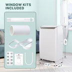 Climatiseur portatif de 12 000 BTU pour pièces jusqu'à 550 pieds carrés, climatiseur/déshumidificateur/ventilateur 3-en-1