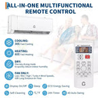 Aire Acondicionado Mini Split de 12000 BTU con Wifi, SEER2 de 21, 208-230 V, Inverter sin Ductos, para Pared, con Wifi y Compatible con Alexa
