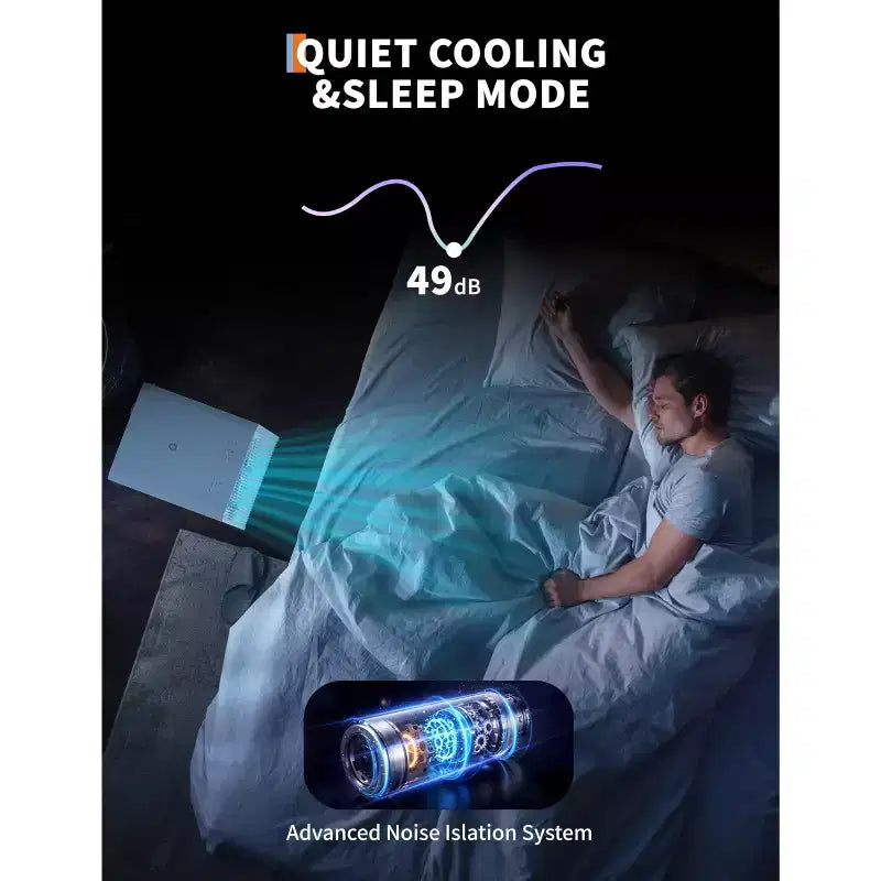 Climatiseur portable 10 000 BTU sans drainage pour pièces intérieures, unité de climatisation 3-en-1 pour chambre de 15 à 20 m²