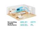 Climatiseurs portables ZAFRO avec WiFi, Ultra-Silencieux 44 dB, Écologique R32, Refroidissement rapide en 30s, Pas de drainage nécessaire