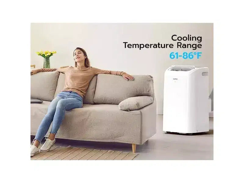 Climatiseurs portables ZAFRO avec WiFi, Ultra-Silencieux 44 dB, Écologique R32, Refroidissement rapide en 30s, Pas de drainage nécessaire