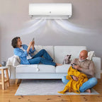 Climatiseur mini-split 9000 BTU, compatible Wi-Fi 20 SEER2 230V, sans conduit, refroidit jusqu'à 42 m², climatiseur sans conduit à inverseur, blanc