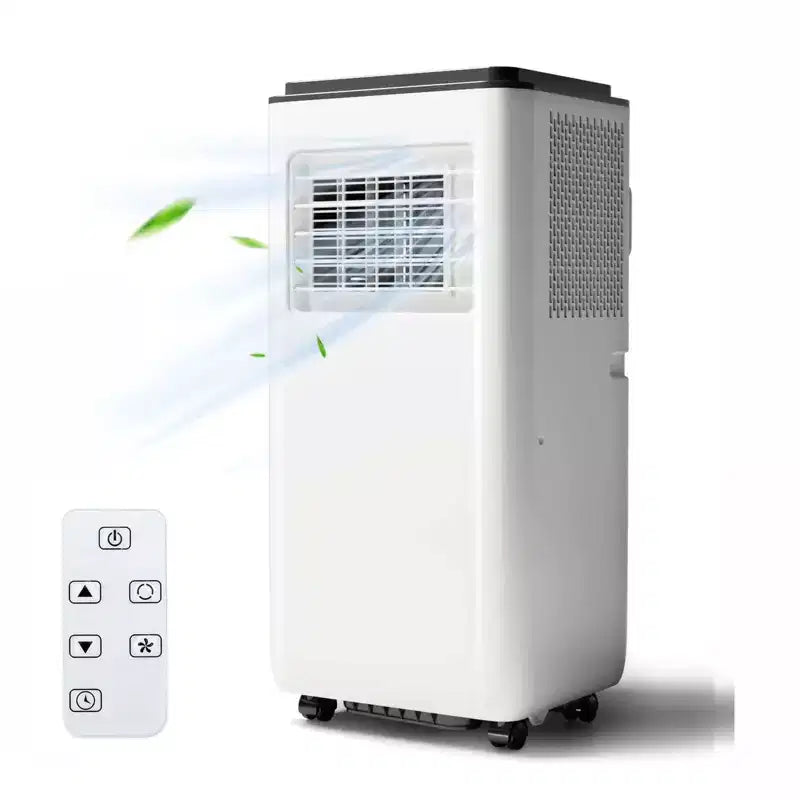 Climatiseur portable 8000 BTU avec télécommande, unité de climatisation silencieuse avec modes froid, déshumidificateur et ventilateur, refroidissement de pièce jusqu'à 32,5 m², minuterie 24 heures, blanc