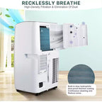 Climatiseur portable 14000 BTU, refroidissement rapide 70 m², climatiseur portable 3-en-1 avec fonctions de refroidissement, déshumidification et ventilation
