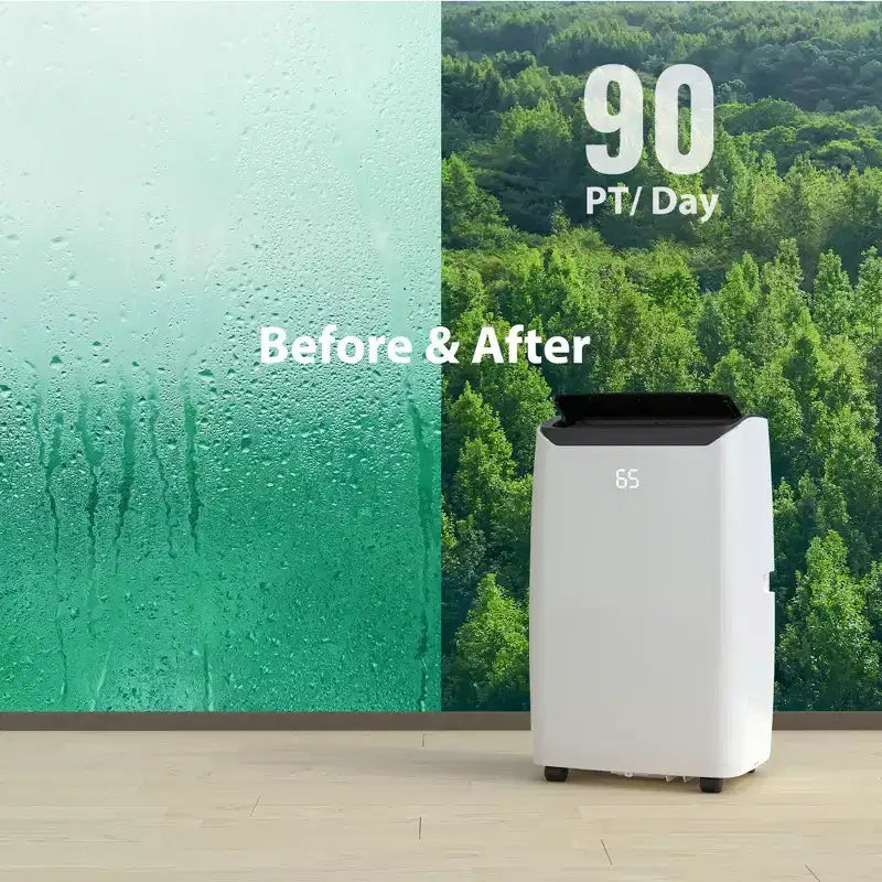 Climatiseur portable 14000 BTU, refroidissement rapide 70 m², climatiseur portable 3-en-1 avec fonctions de refroidissement, déshumidification et ventilation
