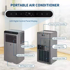 Aire Acondicionado Portátil de 8,000 BTU, Unidades de Aire Acondicionado Portátil 4 en 1 para Habitaciones con Ventilador, Deshumidificador, Enfría Habitaciones de Hasta 32.5 Metros Cuadrados