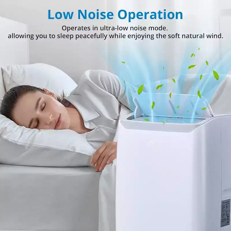 Climatiseurs portables 12000 BTU, refroidisseur portable 3-en-1 avec modes Veille, Oscillation automatique, Déshumidificateur et Ventilateur, afficheurs, jusqu'à 51 m²