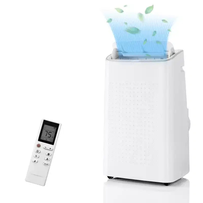 Aires acondicionados portátiles para habitaciones de hasta 70 m², aire acondicionado de piso de 14,000 BTU, control remoto, temporizador de 24 horas, kit de ventana deslizante