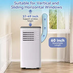 Aires acondicionados portátiles, Flarhetoric 10000 BTU Refrigeración/Ventilador/Deshumidificador 3 EN 1 Unidad de aire acondicionado portátil para habitaciones de 52 m², Unidades para habitaciones con bajo nivel de ruido