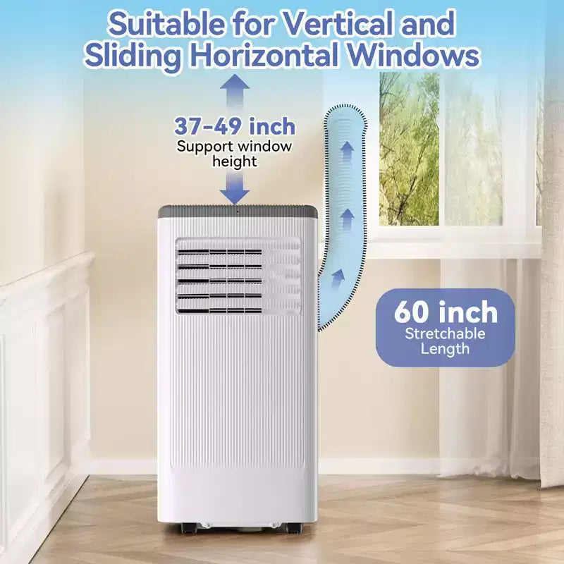 Aires acondicionados portátiles, Flarhetoric 10000 BTU Refrigeración/Ventilador/Deshumidificador 3 EN 1 Unidad de aire acondicionado portátil para habitaciones de 52 m², Unidades para habitaciones con bajo nivel de ruido