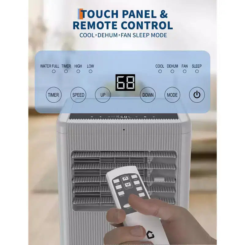 Aires acondicionados portátiles, Flarhetoric 10000 BTU Refrigeración/Ventilador/Deshumidificador 3 EN 1 Unidad de aire acondicionado portátil para habitaciones de 52 m², Unidades para habitaciones con bajo nivel de ruido