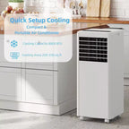 Aire acondicionado portátil 3 en 1 de 8,000 BTU - Enfría 350 pies cuadrados con deshumidificador, ventilador y modo de suspensión, temporizador de 24 horas, control remoto