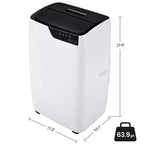 Climatiseurs portables de 12 000 BTU, refroidissent jusqu'à 51 m², 3 modes, unité de climatisation portable, fonction déshumidificateur et ventilateur avec télécommande