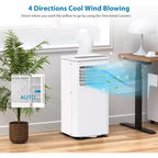 Climatiseur portable 8 000 BTU avec fonctions de refroidissement, déshumidificateur, ventilateur 3-en-1, écran LED, minuterie 24h, refroidissement haute efficacité DOE SACC 5 000 BTU
