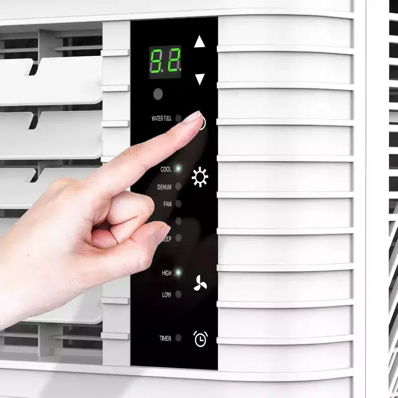 Aire acondicionado portátil ZAFRO, 4 modos de CA portátil con control remoto/pantalla LED/temporizador de 24 horas