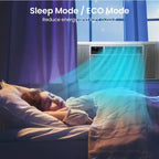 Aire acondicionado inteligente de ventana de 8000 BTU - Aire acondicionado con Wi-Fi para habitaciones de 350 pies cuadrados, enfriamiento silencioso de 51 dB con EER de 11, control por aplicación, pantalla digital y control remoto