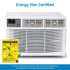 Aire acondicionado inteligente de ventana de 8000 BTU - Aire acondicionado con Wi-Fi para habitaciones de 350 pies cuadrados, enfriamiento silencioso de 51 dB con EER de 11, control por aplicación, pantalla digital y control remoto