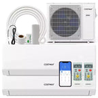 Costway 18k BTU 2 Zone Mini Split Air Conditioner 22 SEER2 208-230V Wifi Enabled