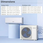 Costway Climatiseur mini-split 2 zones 18 000 BTU 22 SEER2 208-230 V compatible Wi-Fi