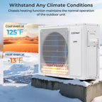 Costway Climatiseur mini-split 2 zones 18 000 BTU 22 SEER2 208-230 V compatible Wi-Fi