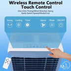 Refroidisseur d'air évaporatif 3500CFM, Refroidisseur par évaporation avec télécommande et minuterie 12h, 4 blocs de glace, 3 modes et vitesses de ventilation pour utilisation extérieure intérieure, 13,2 gallons