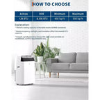 Acekool Climatiseur portable 12 000 BTU - Refroidissement, déshumidificateur et ventilateur 3-en-1 pour pièces jusqu'à 51 m², écran LED, télécommande