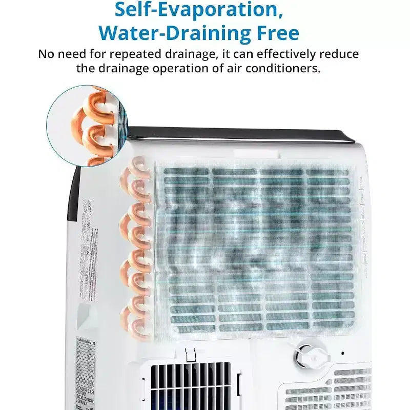 Acekool Climatiseur portable 12 000 BTU - Refroidissement, déshumidificateur et ventilateur 3-en-1 pour pièces jusqu'à 51 m², écran LED, télécommande