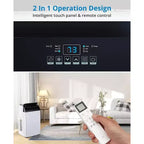 Acekool Climatiseur portable 12 000 BTU - Refroidissement, déshumidificateur et ventilateur 3-en-1 pour pièces jusqu'à 51 m², écran LED, télécommande