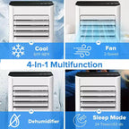 Climatiseurs portables ZAFRO, jusqu'à 42 m², unité de climatisation 4-en-1 avec refroidissement rapide/efficacité énergétique/télécommande/minuterie 24h