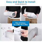 Climatiseur portable 8 000 BTU, refroidit des pièces jusqu'à 32,5 m², déshumidificateur, ventilateur, mode veille, télécommande, unité de climatisation silencieuse avec kit de montage de fenêtre