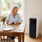 Climatiseur portable 8 000 BTU, refroidit des pièces jusqu'à 32,5 m², déshumidificateur, ventilateur, mode veille, télécommande, unité de climatisation silencieuse avec kit de montage de fenêtre