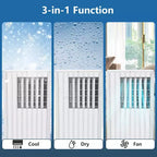 Climatiseur portable 8 000 BTU, refroidit des pièces jusqu'à 32,5 m², déshumidificateur, ventilateur, mode veille, télécommande, unité de climatisation silencieuse avec kit de montage de fenêtre