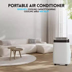 Climatiseur portable Acekool 10000 BTU, 3-en-1 CA avec ventilateur et déshumidificateur, télécommande, 3 vitesses, minuterie 24h, rafraîchit les pièces jusqu'à 42 m², installation facile
