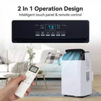 Climatiseur portable Acekool 10000 BTU, 3-en-1 CA avec ventilateur et déshumidificateur, télécommande, 3 vitesses, minuterie 24h, rafraîchit les pièces jusqu'à 42 m², installation facile