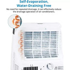 Climatiseur portable Acekool 10000 BTU, 3-en-1 CA avec ventilateur et déshumidificateur, télécommande, 3 vitesses, minuterie 24h, rafraîchit les pièces jusqu'à 42 m², installation facile