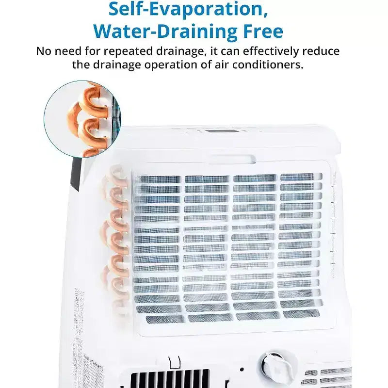 Climatiseur portable Acekool 10000 BTU, 3-en-1 CA avec ventilateur et déshumidificateur, télécommande, 3 vitesses, minuterie 24h, rafraîchit les pièces jusqu'à 42 m², installation facile