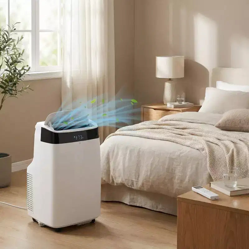 Climatiseur portable Acekool 10000 BTU, 3-en-1 CA avec ventilateur et déshumidificateur, télécommande, 3 vitesses, minuterie 24h, rafraîchit les pièces jusqu'à 42 m², installation facile