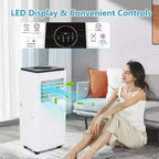 Acekool Aire Acondicionado Portátil de 14000 BTU, 3 en 1 Silencioso con Deshumidificador y Ventilador, Control Remoto, Temporizador, Enfría hasta 70 m², Fácil Instalación, Movilidad
