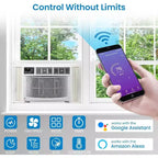 Climatiseur de fenêtre Acekool 10000 BTU, unité de climatisation intelligente Wi-Fi rafraîchissant les pièces jusqu'à 42 m², silencieux et économe en énergie, contrôle par application à distance, installation facile