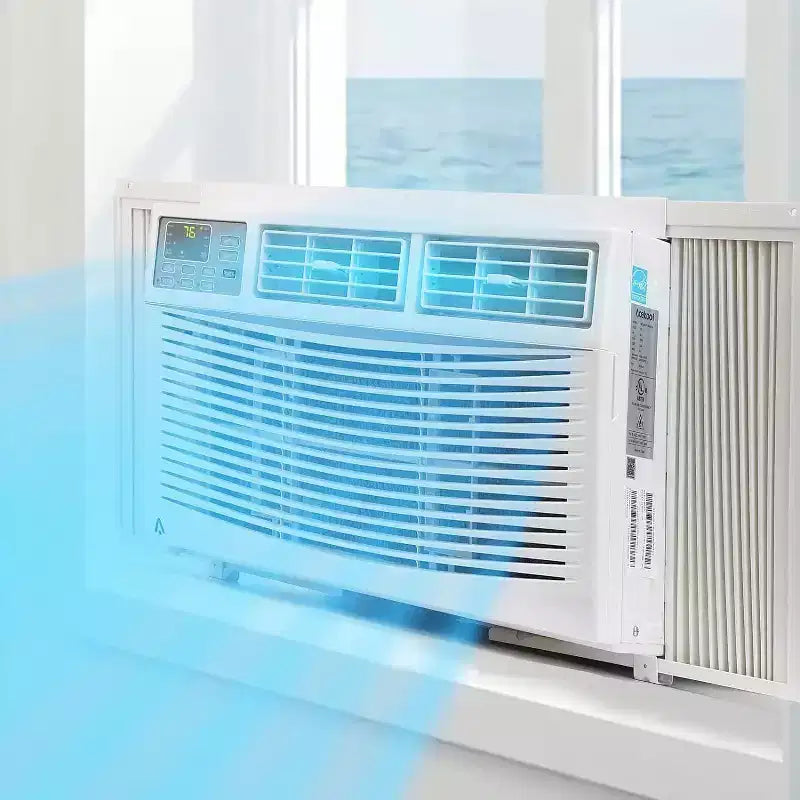 Climatiseur de fenêtre Acekool 10000 BTU, unité de climatisation intelligente Wi-Fi rafraîchissant les pièces jusqu'à 42 m², silencieux et économe en énergie, contrôle par application à distance, installation facile