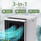 Climatiseur portable Acekool 8000 BTU, climatiseur silencieux 3-en-1 avec télécommande, refroidit jusqu'à 32,5 m², déshumidificateur, ventilateur, minuterie 24h