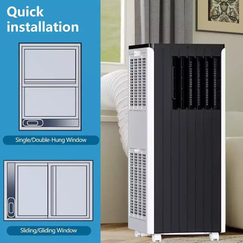 Climatiseur portable Acekool 8000 BTU, climatiseur silencieux 3-en-1 avec télécommande, refroidit jusqu'à 32,5 m², déshumidificateur, ventilateur, minuterie 24h